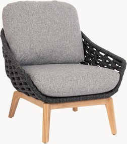 Cadeira de jardim com braços e com pernas em madeira de teca Tamires