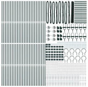 Cerca Hexagonal vidaXL Verde 1,2x100 m Aço