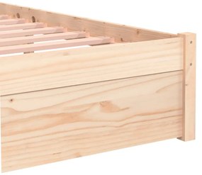Estrutura de cama 90x200 cm madeira maciça