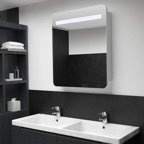 285119 vidaXL Armário espelhado para casa de banho com LED 68x9x80 cm