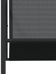 9 pcs conjunto de jantar para jardim textilene preto