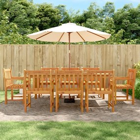 vidaXL 9 pcs conjunto de jantar para jardim madeira de acácia maciça