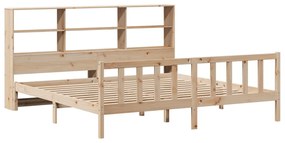 Cama com estante sem colchão 180x200 cm pinho maciço