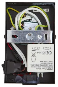 Candeeiro de parede moderno preto com bronze escuro ajustável com USB-C - Croft