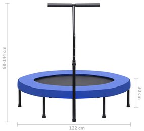 Trampolim com pega e almofada de segurança 122 cm
