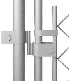 Canil de exterior com telhado 7,6x3,8x2,3 m