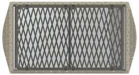 4 pcs conj. sofás jardim c/ almofadões vime PE cinzento-claro