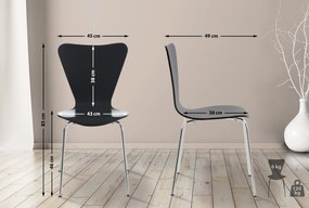 Conjunto de 4 cadeiras cozinha e jantar Calisto 45 x 85 x 49 cm Preto