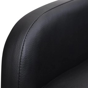 Poltrona reclinável em couro artificial preto