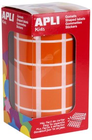 Rolo Autocolantes Quadrangular Laranja 20MM