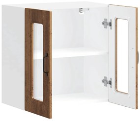 Armário de parede de cozinha porta vidro Kalmar madeira velha