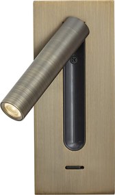 Conjunto de 2 candeeiros de parede modernos bronze escuro com LED incluído - Plaza