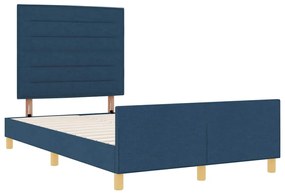 Cama vidaXL Azul 120x200 cm Tecido