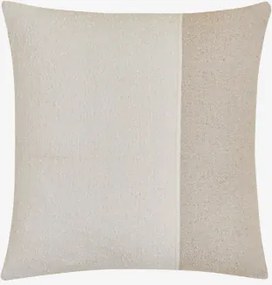 Almofada Quadrada 45x45 Cm De Algodão Louisa Branco - Crema Linho - Sklum