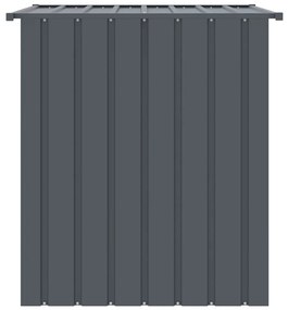 Casota para cães com teto 110x103x109 cm aço galvanizado preto