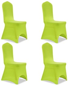 vidaXL Capa extensível para cadeira 4 pcs verde