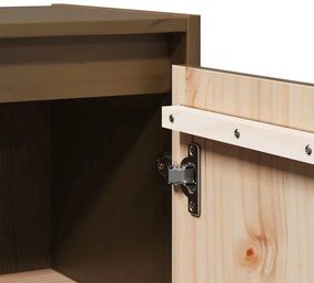 Armários de parede 2 pcs 30x30x60 cm pinho maciço castanho mel