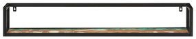 Prateleiras parede 2 pcs 110x17x17 cm madeira recuperada/ferro