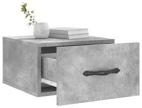 Mesas de cabeceira parede 2 pcs 35x35x20 cm cinza cimento
