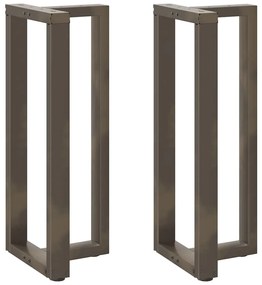 Pés de mesa de bar em forma de T, 2 peças, preto, 50x35x(100-101) cm,