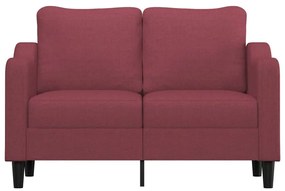 Sofá de 2 lugares tecido 120 cm vermelho tinto
