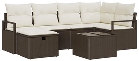 Conjunto de Sofás de Jardim vidaXL com Almofadas Rattan Polivalente Ca