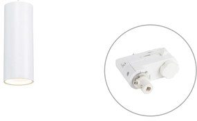 Candeeiro Pendente de Design Branco Incl. Adaptador de Calha Trifásica - Tubo Trifásico