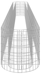 Canteiro elevado/cesto gabião 470x50x50 cm ferro galvanizado