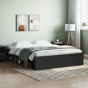 vidaXL Estrutura de cama king 150x200 cm preto