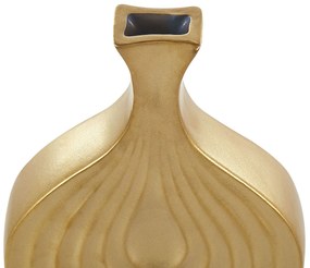Vaso de cerâmica grés dourada 25 cm THAPSUS Beliani