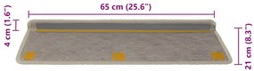 Tapetes escada adesivos aspeto sisal 30 pcs 65x21x4 cm verde