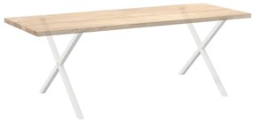 Pés para mesa de jantar em formato de X, 2 peças, branco, 90x (72-73)