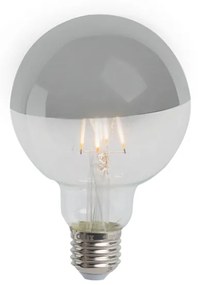 Lâmpada LED regulável E27 espelho superior prata G95 3,5 W 250lm 2300K
