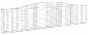 Cestos gabião arqueados 8 pcs 400x30x80/100cm ferro galvanizado