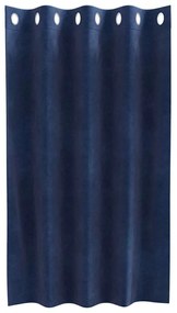 Cortinas Blackout vidaXL com Ilhós 2 pcs Veludo Azul Escuro