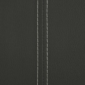 Cadeiras de jantar cantilever 2 pcs couro artificial cinzento