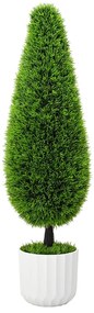 Planta Artificial Topiária de Pinho com Vaso 24x90 cm Verde