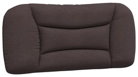 Estrutura de cama c/ cabeceira 90x190 cm tecido castanho-escuro