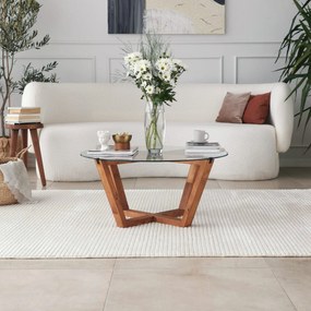 Mesa de Centro Lotus – Madeira – 75x35x75 cm