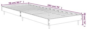 Estrutura de cama 75x190 cm derivados de madeira branco