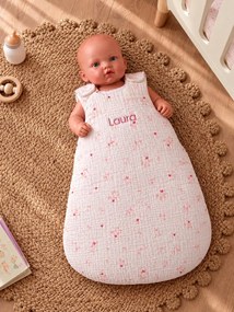 Saco de bebé para boneca personalizável rosa-blush