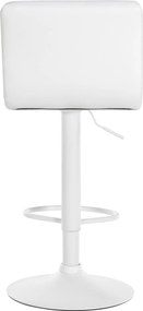 Conjunto de 2 bancos de bar Feni em couro sintético branco