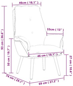 Poltrona Relaxante Cinza Escuro com Tecido Encantador de Lã