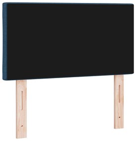 Cabeceira LED vidaXL Design de Blocos de Diamante Azul 80 cm Tecido