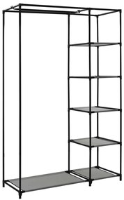 Roupeiros dobráveis 2 pcs 110x45x175 cm tecido cinzento