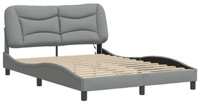 Estrutura de cama com LED sem colchão 120x200 cm tecido