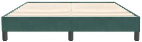 Box Cama de Molas sem Colchão Verde Escuro 140x210 cm Veludo