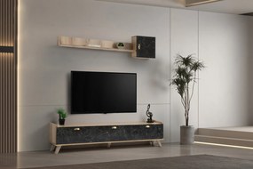 Unidade TV Sumer – Carvalho e Mármore – 178x34,6x44,8 cm
