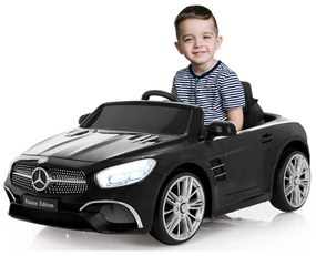 Carro elétrico infantil bateria 12V Mercedes-Benz SL 400 Preto