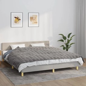 350777 vidaXL Manta pesada 11 kg 155x220 cm tecido cinza